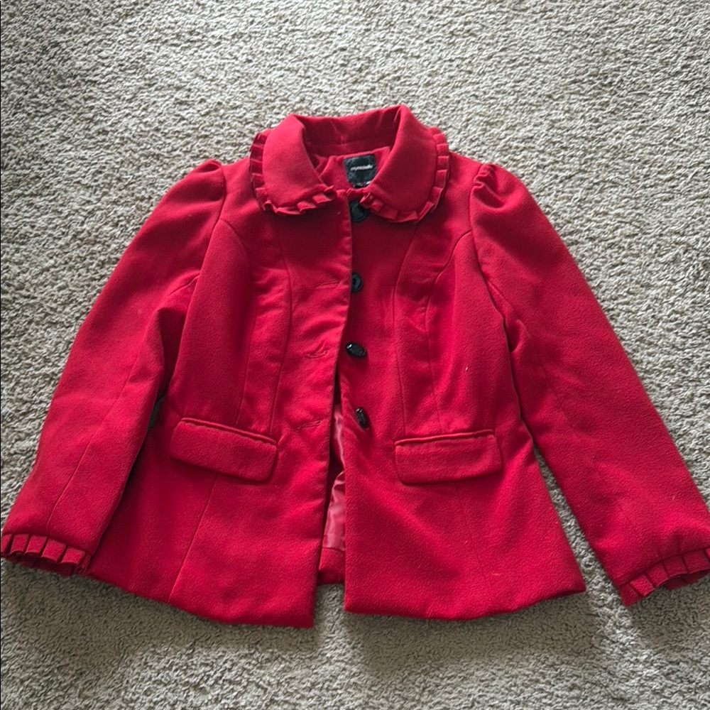 Women’s red pea coat